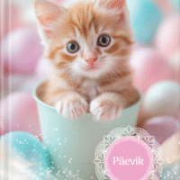 Koolipäevik A5 - kõik kaanepildid - Kass liblikatega