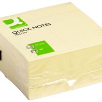 Märkmepaber iseliimuv Q-Connect, 76x76mm (kuubis 400l.), kollane
