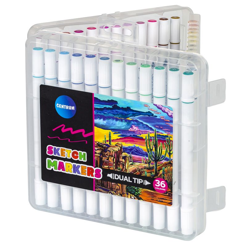 Marker scetch kahe otsaga 36värvi, plastkarbis,Centrum - Image 2