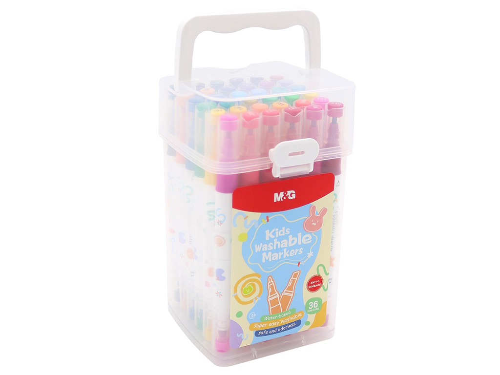 Markerite komplekt M&G Kids 2 otsaga 36tk plastkarbis