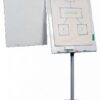 Loengutahvel TK-Team Mobile deluxe, ratastega 710x1010mm/ hall väga sileda pinnaga, markeriga kirjutatav, magnetite kasutamise võimalus