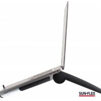 Sülearvuti/tahvelarvuti alus SUN-FLEX GravityStand 100122, reguleeritav, kokkupandav, kaal 250gr/ metall, must+hõbe värv