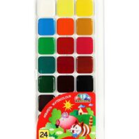 Akvarellid WIG 24 värvi, plastkarbis, pintslita
