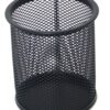 Pliiatsitops ümar, must, metall võrk (kõrgus 9cm ja läbimõõt 7,5cm) Nordic Office